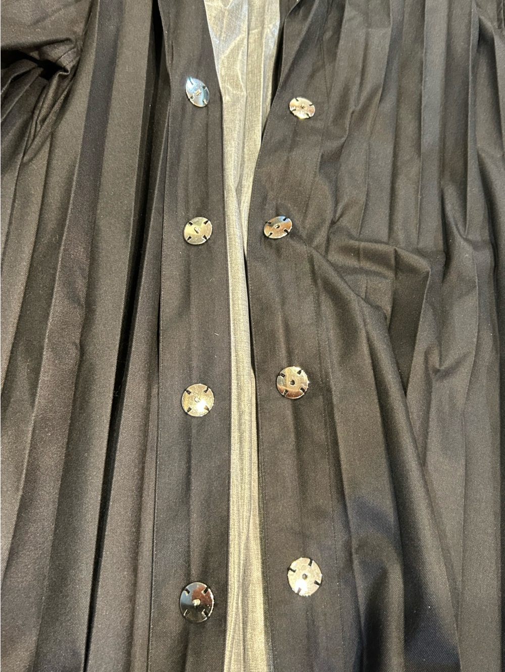 MarlaWynne Black Pleated Trench Coat - Picture 9 of 9